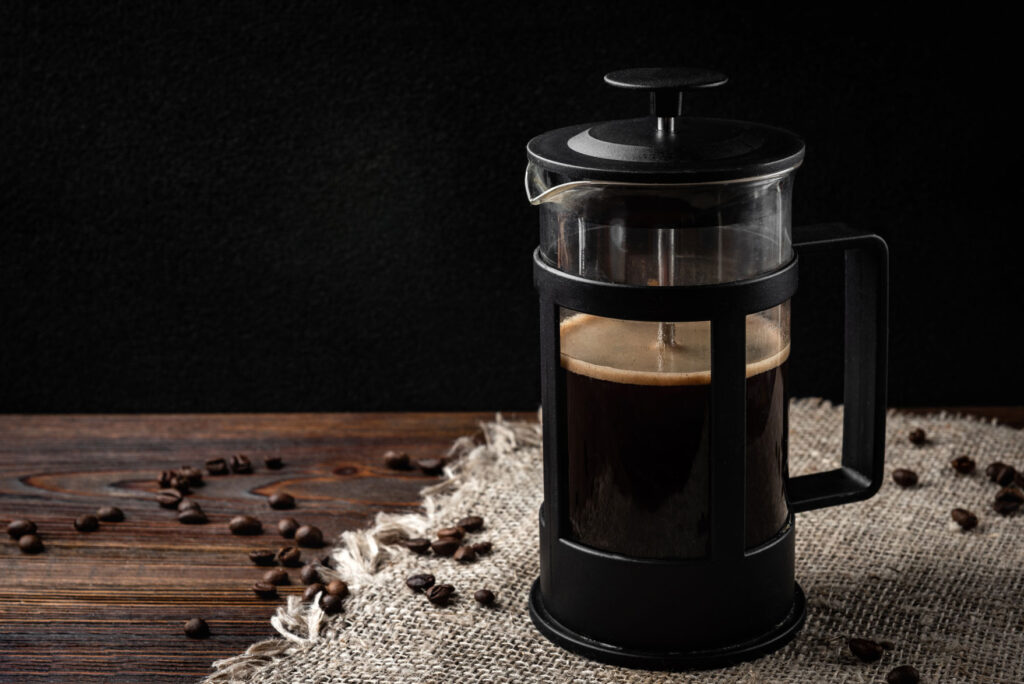French press káva