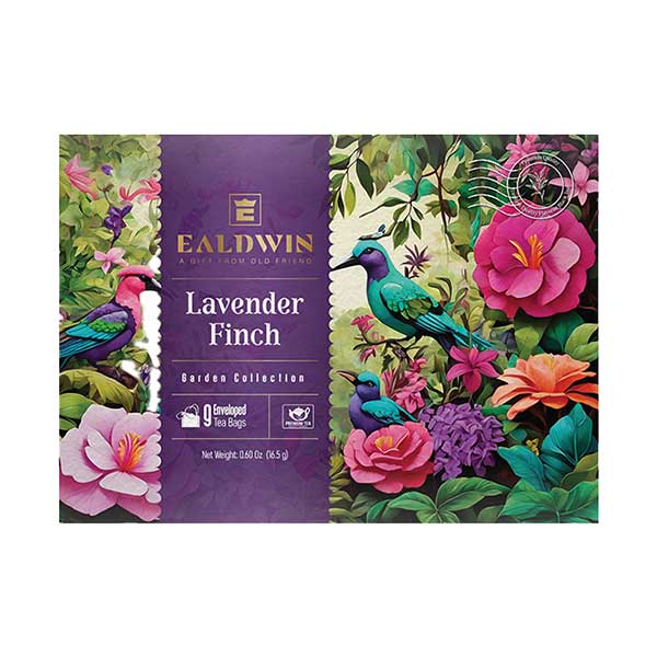 E04008-Lavender-Finch POŠKOZENÝ EALDWIN Lavender Finch 18g (9 sáčků, kolekce čajů) - Obrázek 1