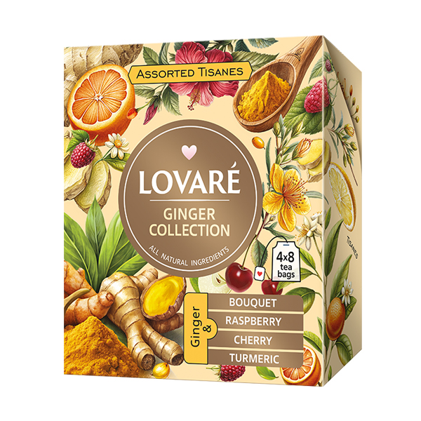 LV04021 Ginger collection LOVARÉ Ginger collection 57,6g (32 sáčků, kolekce čajů) - Obrázek 1