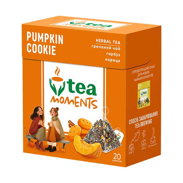 TM01010-Pumpkin-Cookie TEA MOMENTS Pumpkin Cookie 36g (20 pyramid, bylinný čaj) - Obrázek 1
